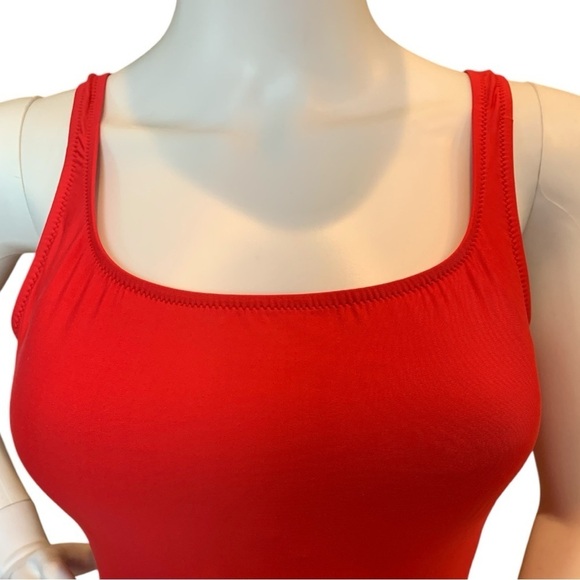 J. Crew 1989 Red One Piece Scoop Back Swimsuit size 12 - Picture 4 of 12